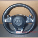 Bild in die Galerieansicht laden, Mercedes-Benz W205 C-Klasse AMG C63 Lenkrad Leder mit Schaltern (2014–2018), ohne Airbag
