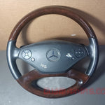 Bild in die Galerieansicht laden, Mercedes-Benz W221 S-Klasse Lenkrad (2007–2012) Leder Holz Spurhalteassistent mit Schaltern (ohne Airbag)