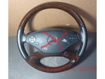 Load image into Gallery viewer, 2007-2012 Mercedes-Benz W221 S-Class Steering Wheel Leather Wood Lane Assist With Switches With Out Air Bag