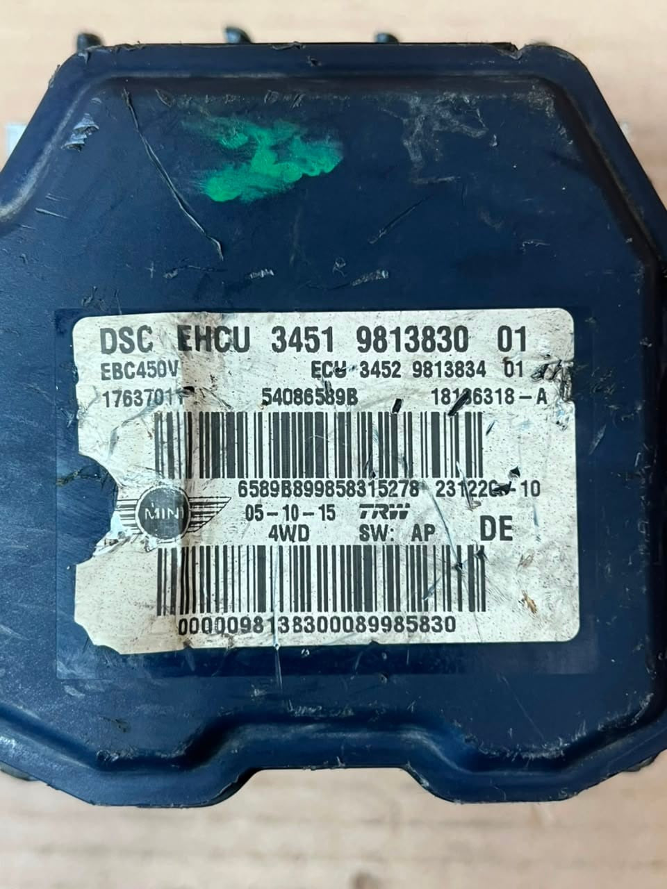 2014-2016 Mini Cooper R60 R61 ABS DSC Brake Pump Module 9813830