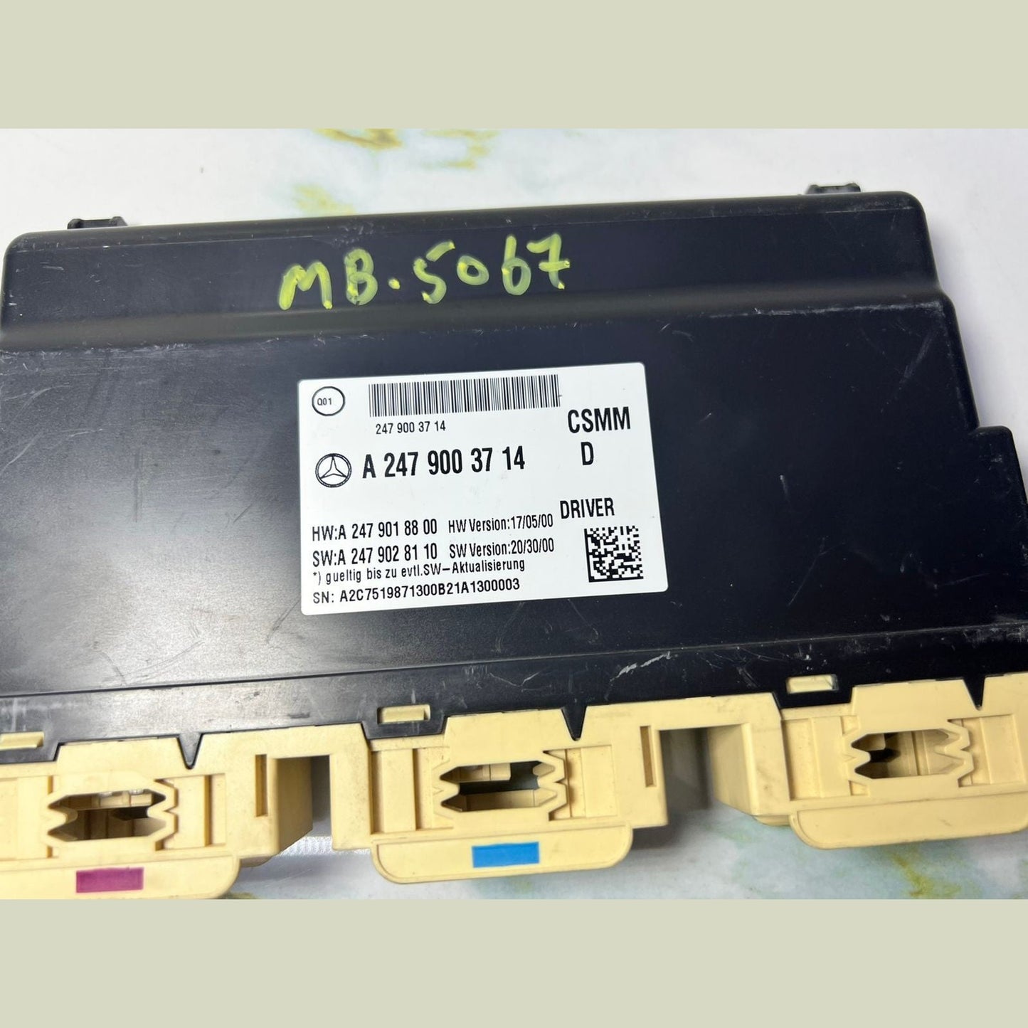 17-19 Mercedes Benz W247 CLA B-Class Driver Seat Control Module A247 9003714 OEM