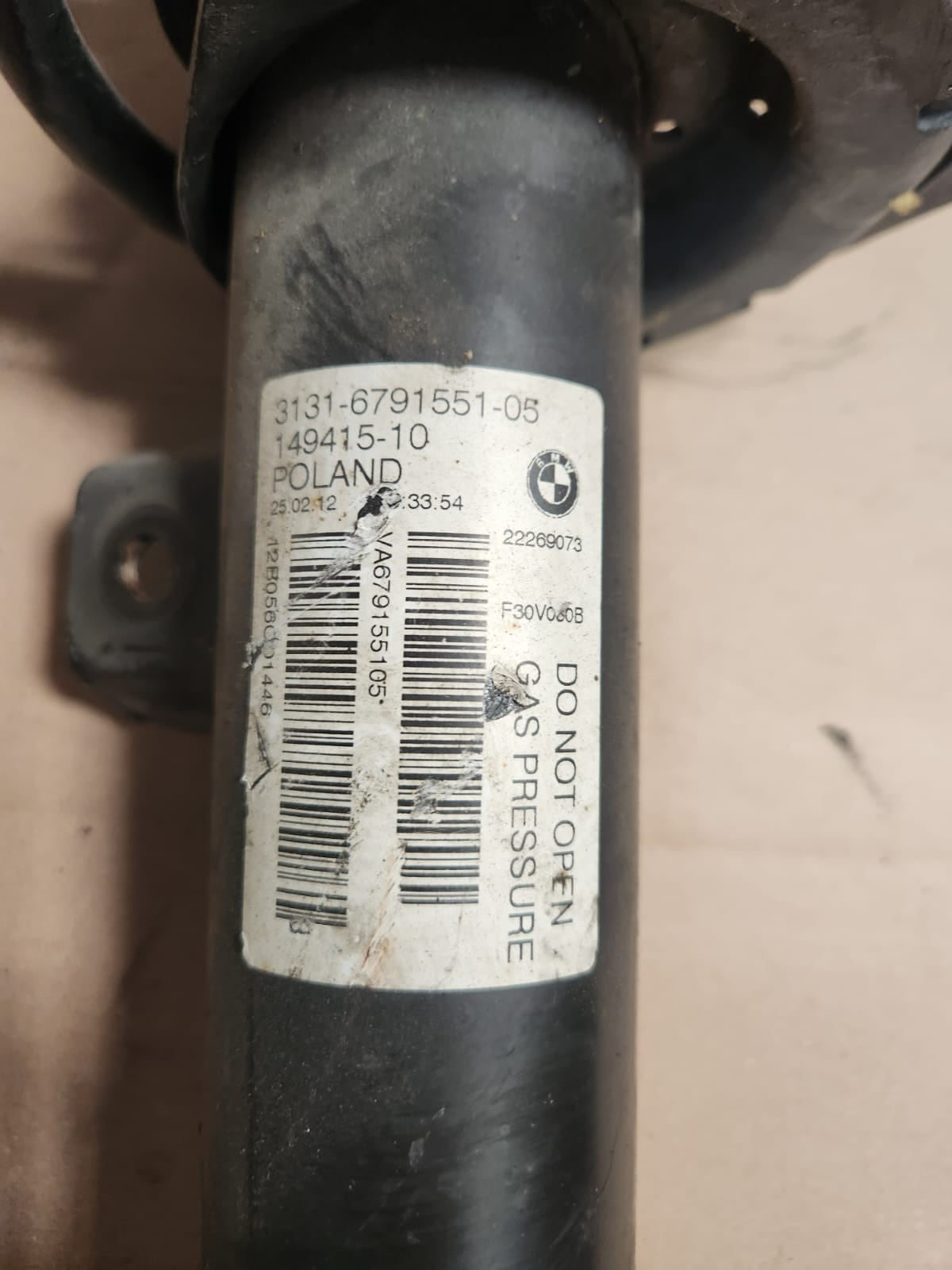 2012-2015 BMW 320i Spring Strut Front Assembly 6791551 3-Series F30 F30 LCI