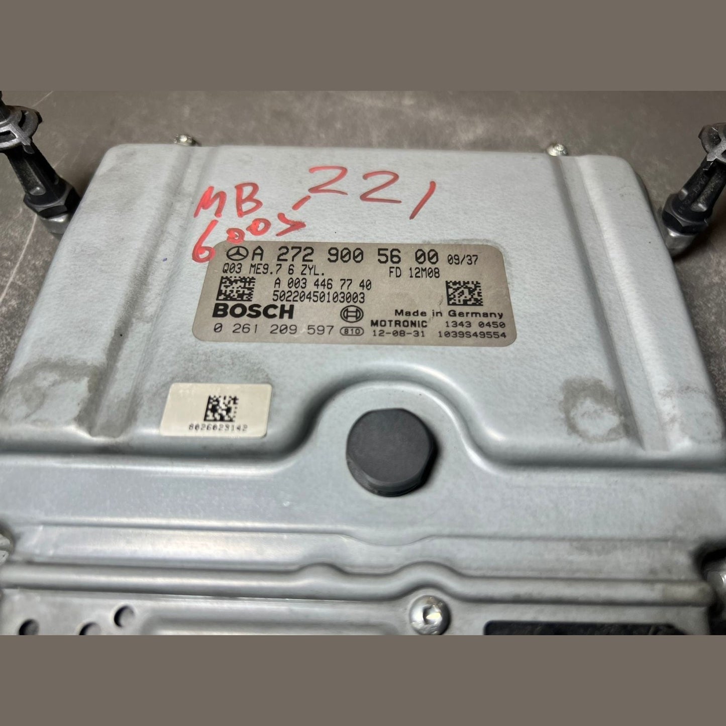 07-12 Mercedes W221 S-Class Engine Control Module Unit ECM ECU A272 9005600 OEM