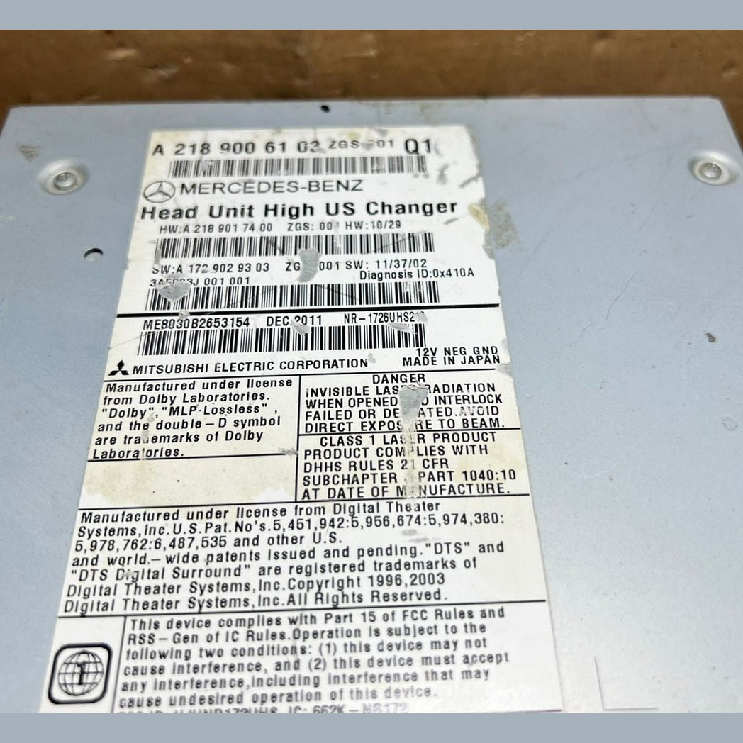 2011–2017 Mercedes-Benz W218 CLS-Class Head Unit CD Player A218 9006103 OEM