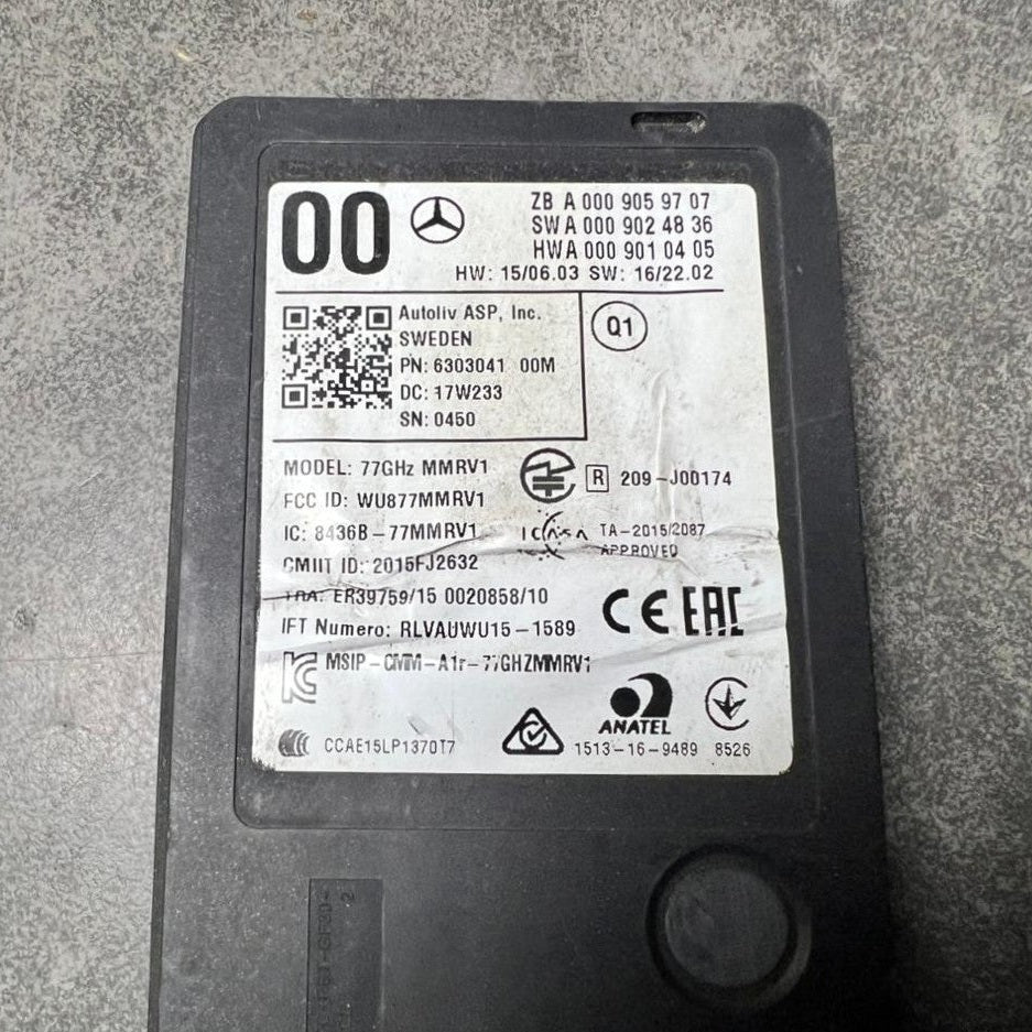 Mercedes CLA GLA Bumper Blind Spot Radar Distance Sensor Module A000 9059707
