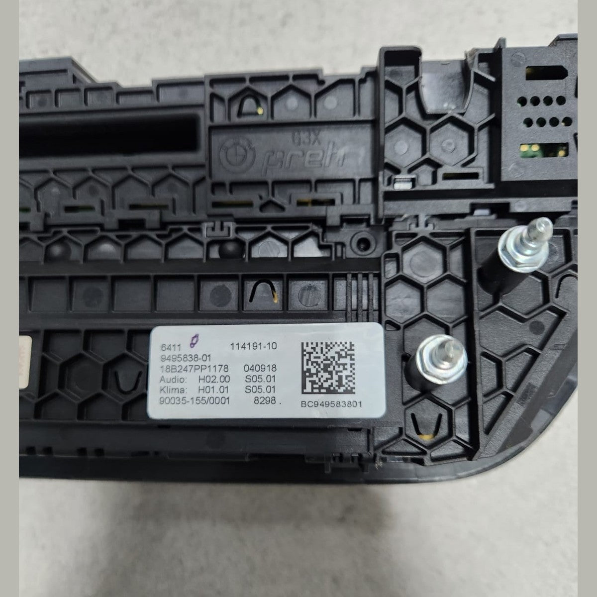 BMW Air Conditioning Control Panel 9495838 G30 G31 G32 and M5 F90