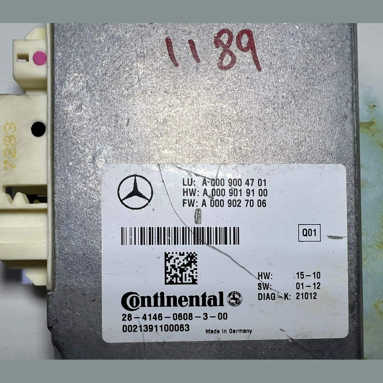 2013 Mercedes ML63 AMG Blind Spot Assist Control Module A0009004701 C-Class SL