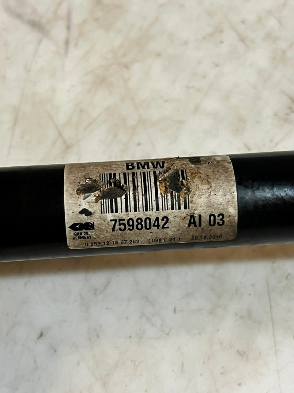 2015-2018 BMW X3 F25 X4 F26 Rear Right Drive Shaft 7598042AI03 OEM