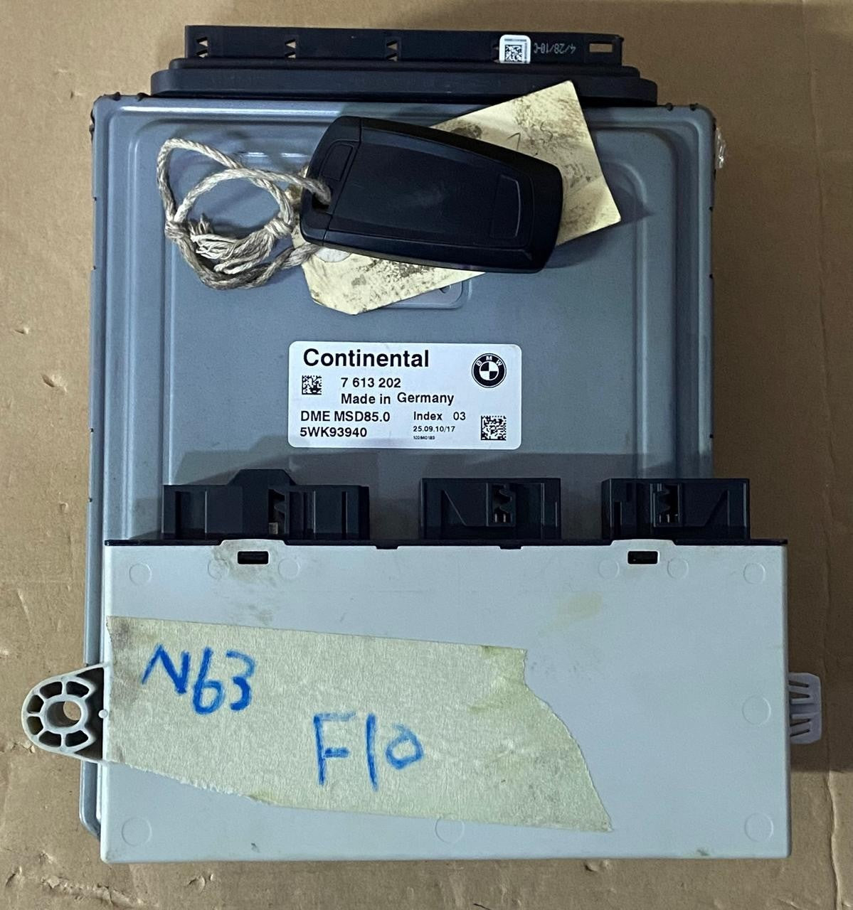 OEM BMW F10 N63 ENGINE CONTROL UNIT DME MSD85 ECU SET 7613202