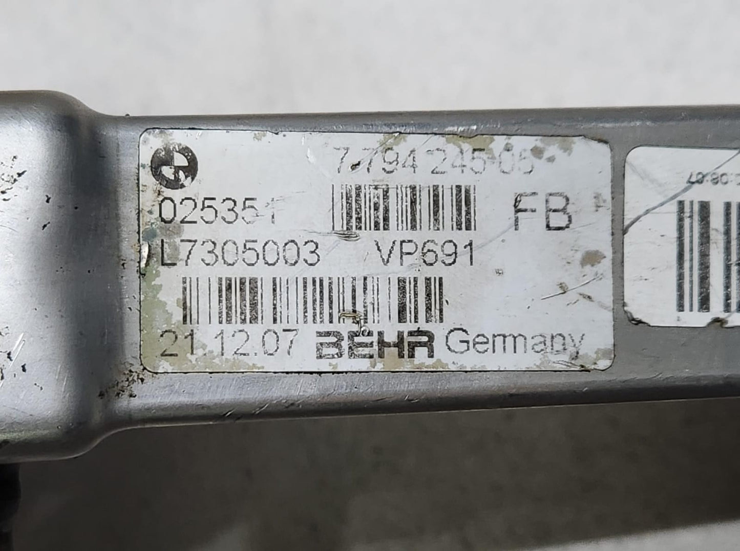 2008 BMW X5 E70 Egr Valve Cooler 7305003 X5 E70 DIESEL M57 3.0 D3