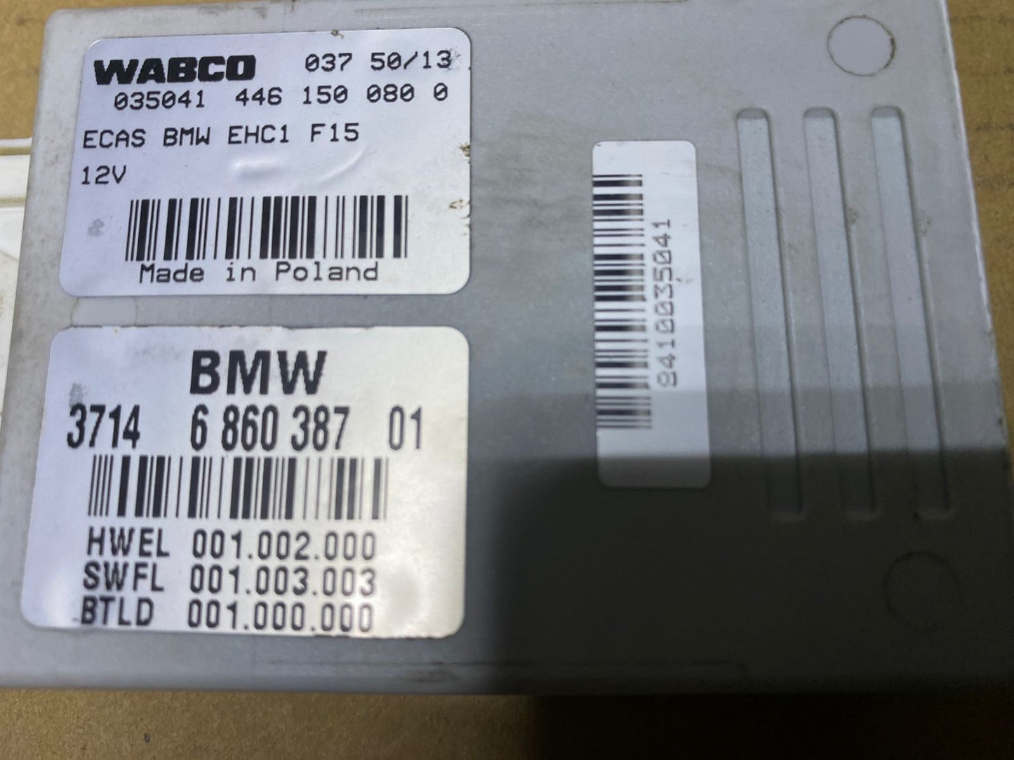 2013-2018 BMW X5 Air Suspension Control Unit 6860387 X5 F15 and X6 F16