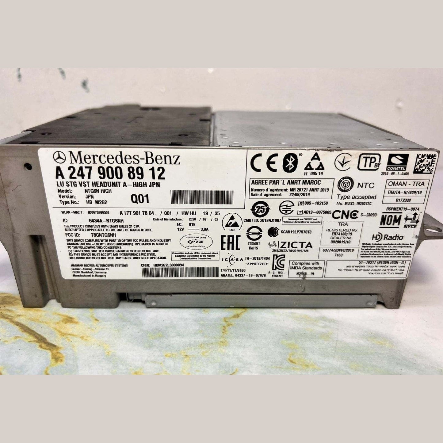 Mercedes-Benz W247 GLB Radio Audio Head Unit Control A 247 9008912 OEM