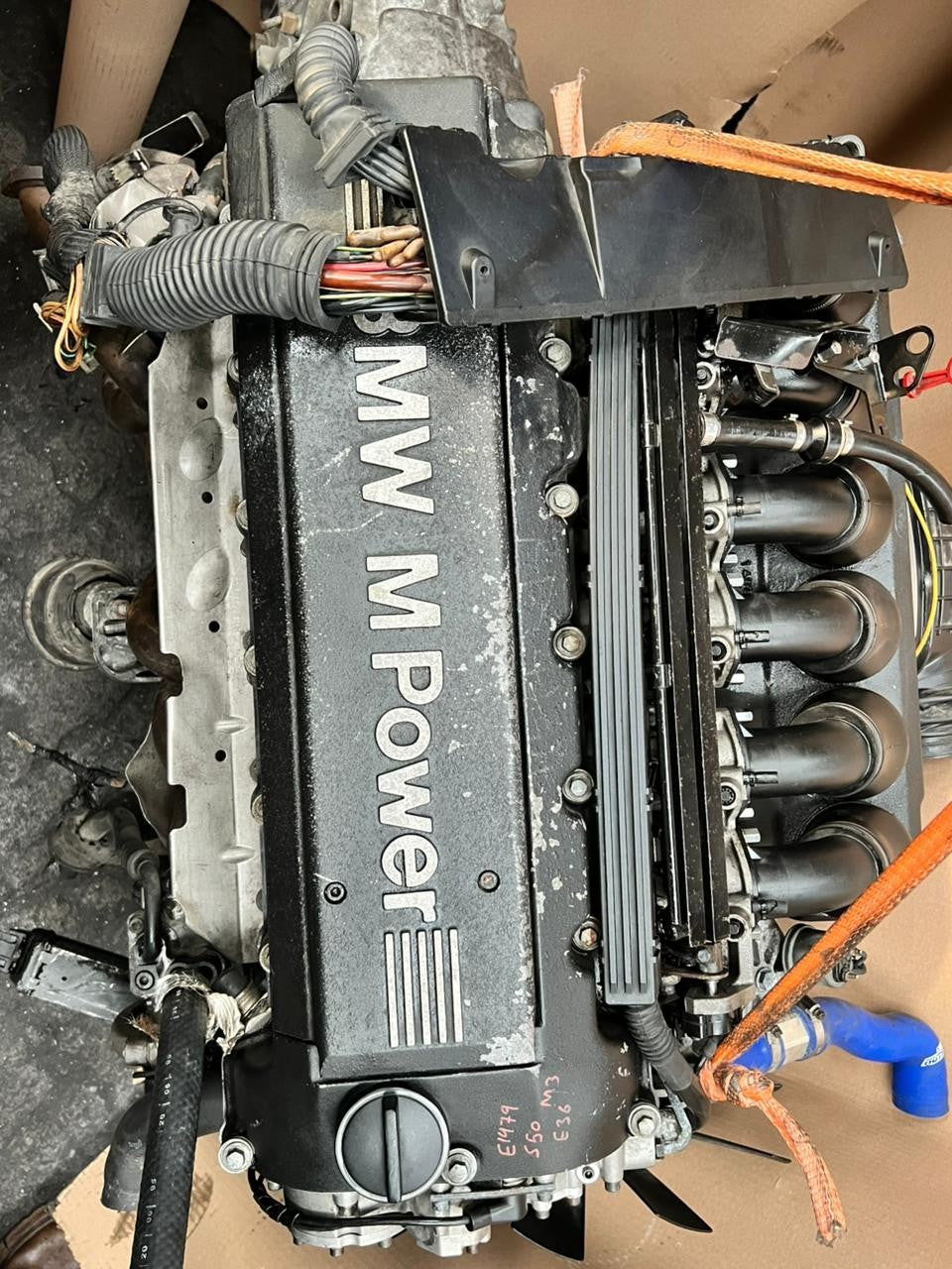 BMW E36 M3 S50B30 3.0L Complete Engine & Manual Gearbox 75K KM 50030546 OEM