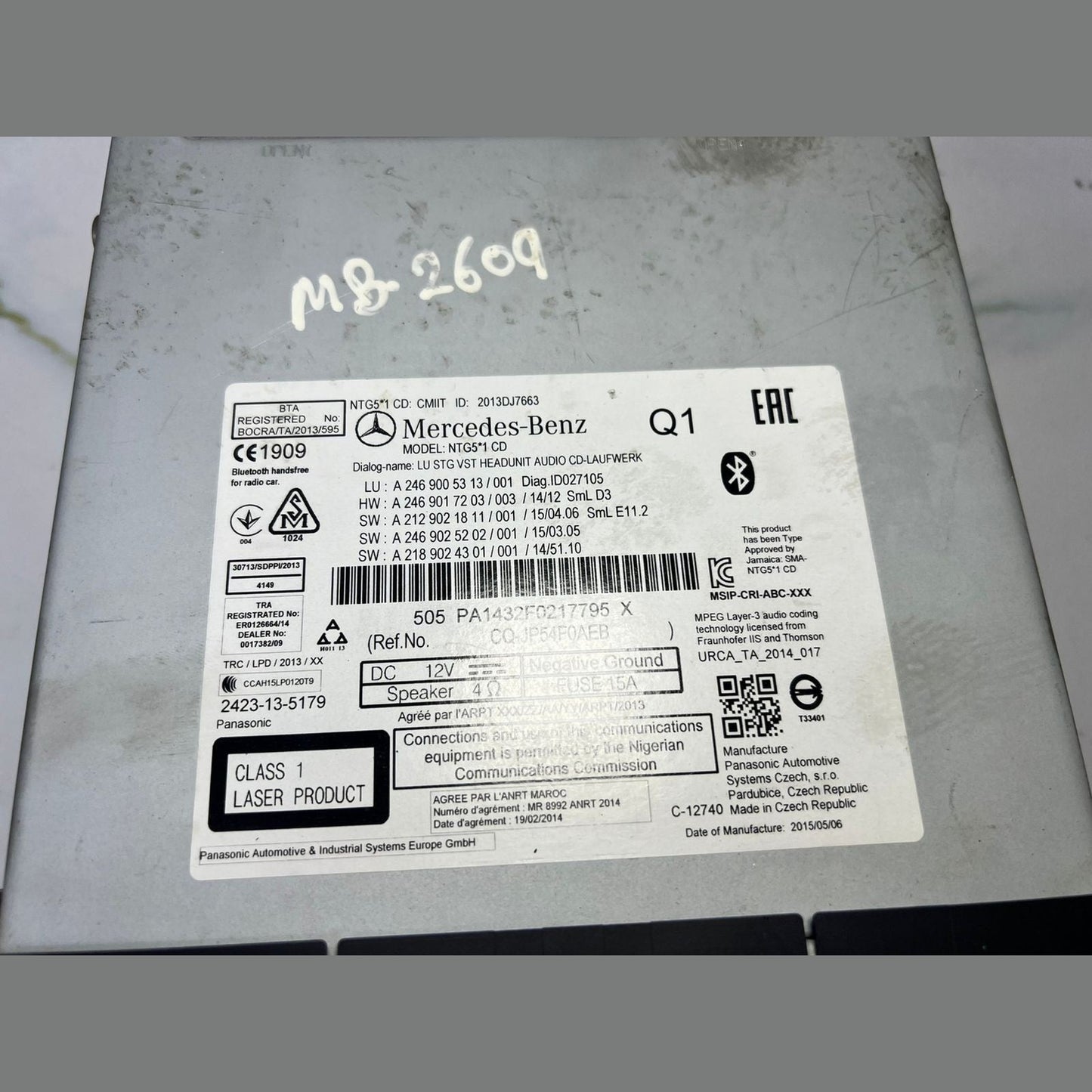 13–17 Mercedes W246 CLA B-Class Radio Audio Head Unit CD Player A246 9005313 OEM