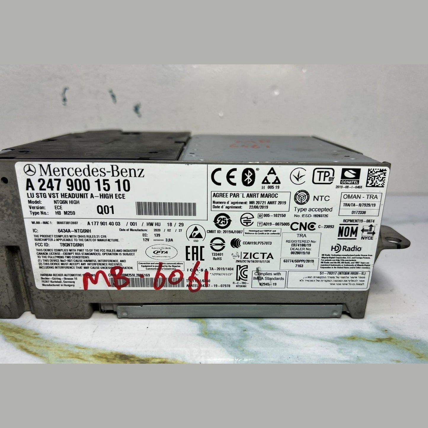 17-23 Mercedes W247 W118 CLA Radio Audio Multimedia Head Unit A247 9001510 OEM