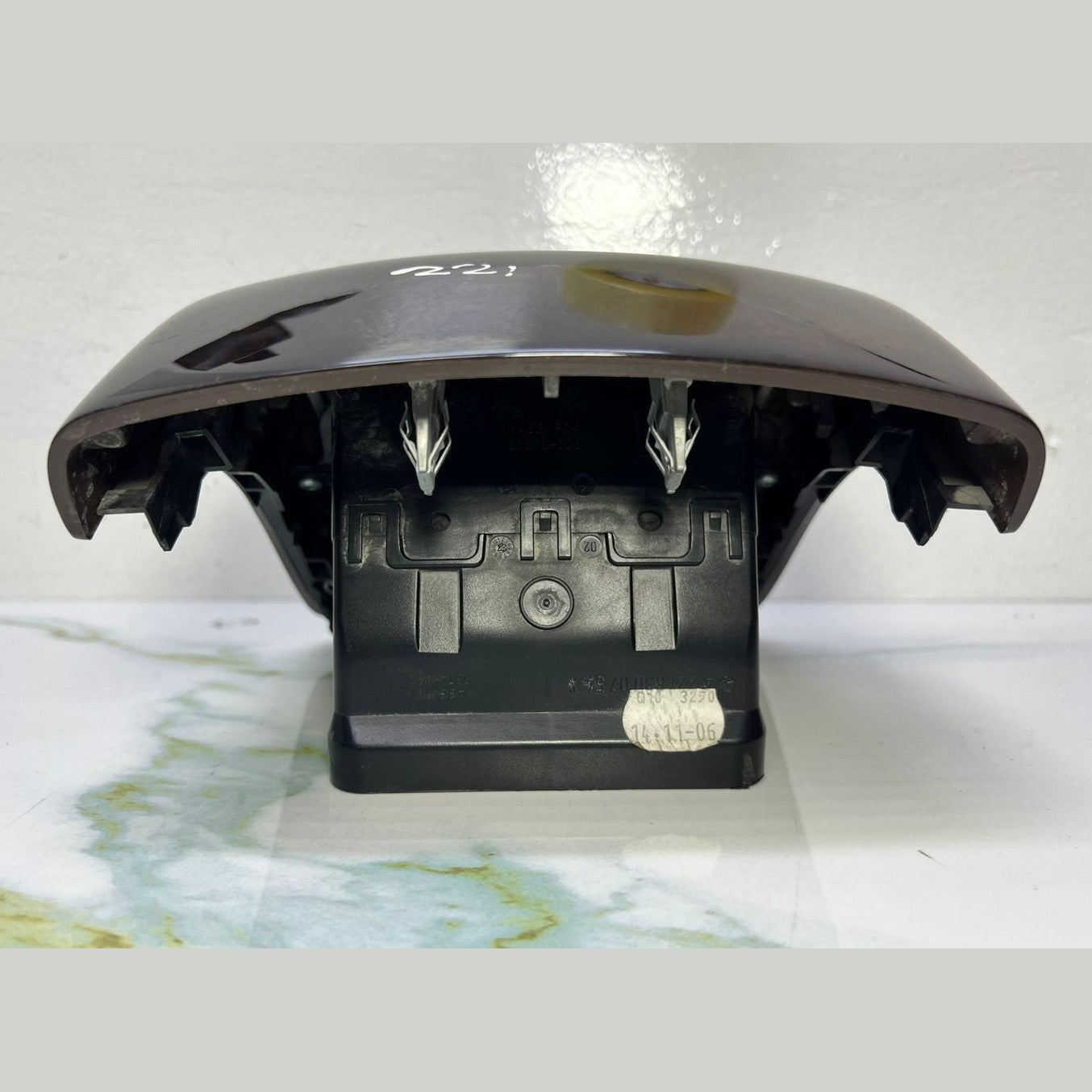 07-13 Mercedes W221 S600 S400 Rear Center Console A/C Air Vent Trim Wood OEM