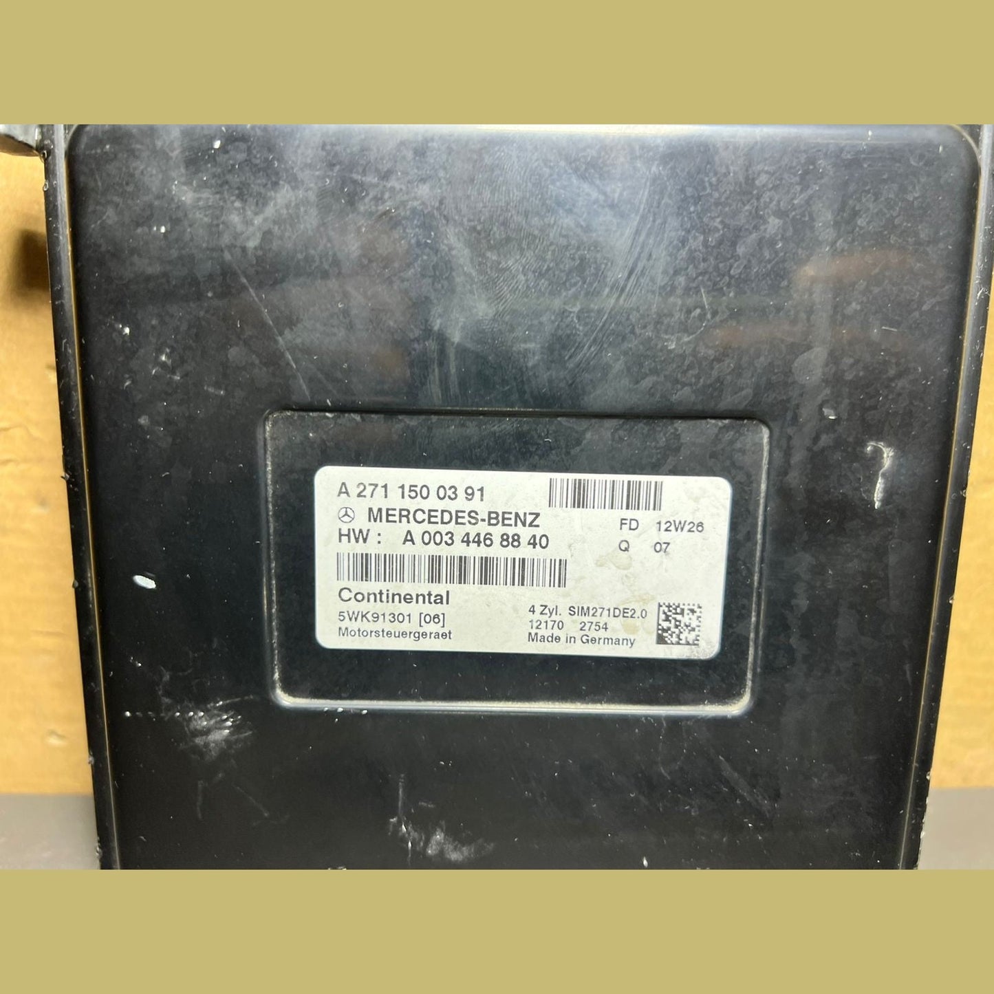 12-14 Mercedes Benz W204 C250 ECU ECM Engine Computer Control Module A2711500391