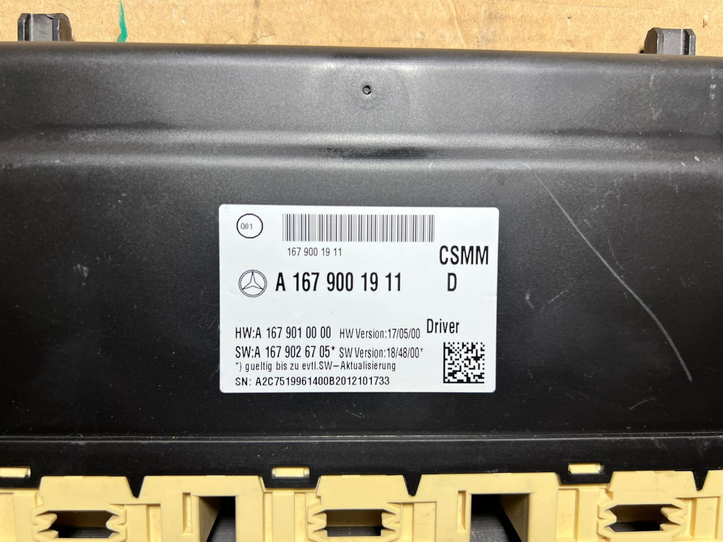 17-21 Mercedes Benz W177 A-Class Driver Seat Control Module A167 9001911 OEM