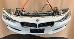 Load image into Gallery viewer, BMW F30 2014 320d N47N WHITE COMPLETE NOSE CUT FRONT BUMPER BASIC LED HEADLIGHTS GRILLE OEM USED