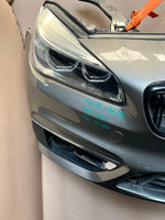Load image into Gallery viewer, BMW F45 2015 218d B47 4-CYLINDER COMPLETE NOSE CUT FRONT BUMPER HEADLIGHTS GRILLE OEM USED