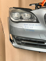 Load image into Gallery viewer, BMW F02 LCI 2014 750DX N57X COMPLETE NOSE CUT HEADLIGHTS FRONT BUMPER GRILLE OEM USED