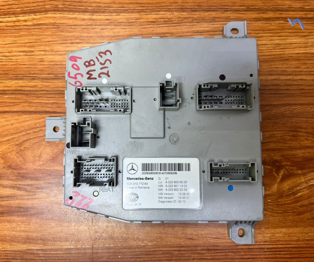 Mercedes-Benz S-Class Front SAM Body Control Module A2229006509 W222 OEM