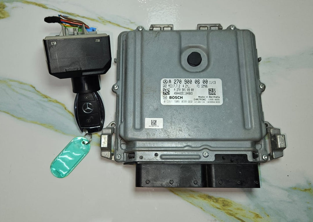 Mercedes CLA ECU Engine Control Module Ignition Key Switch Set A270 9000600 OEM