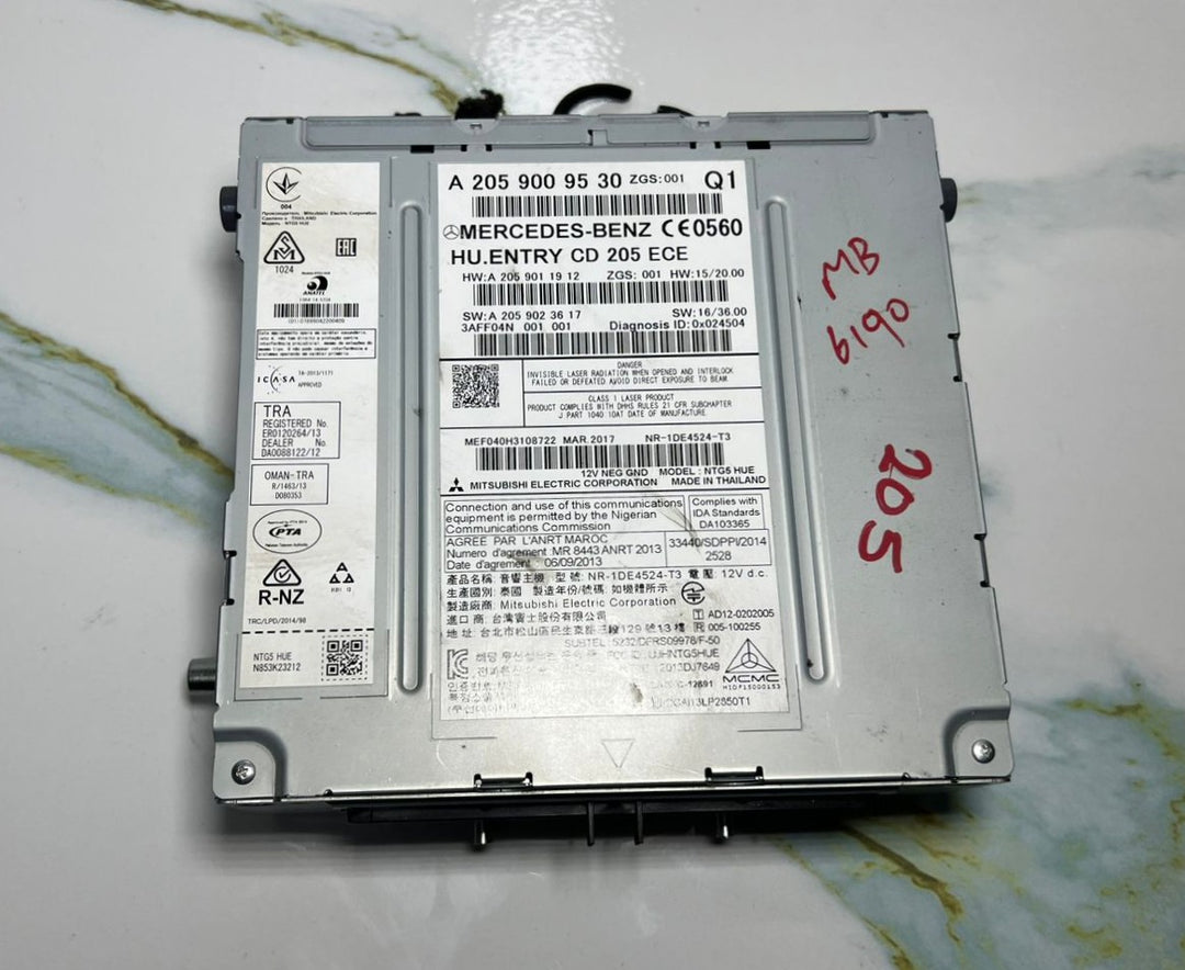 14-18 Mercedes W205 C300 Radio Audio Head Unit CD DVD Changer A205 9009530 OEM
