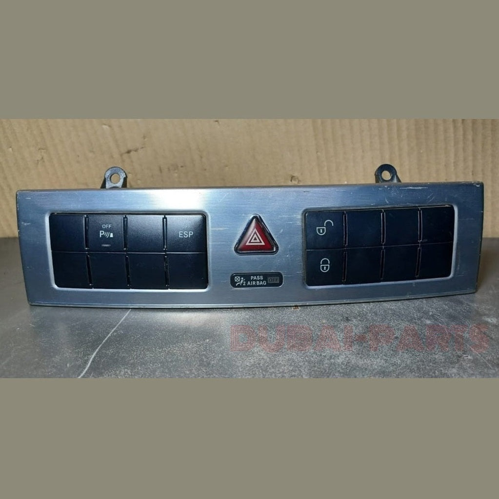 2005-2007 MERCEDES-BENZ C-CLASS W203 HAZARD HEATED UNLOCK CONTROL SWITCH GRAY TRIM A203 8702610 OEM