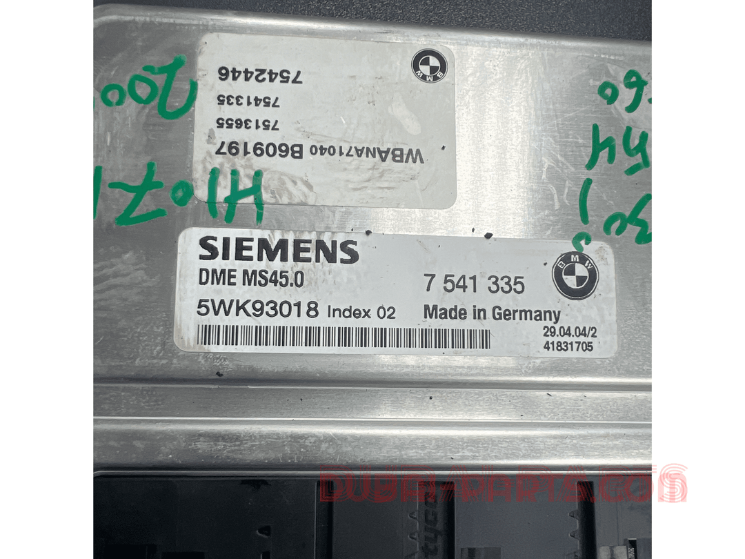 BMW 530i M54 E60 MS45.0 ENGINE CONTROL ECU KIT 7541335 Genuine Product used