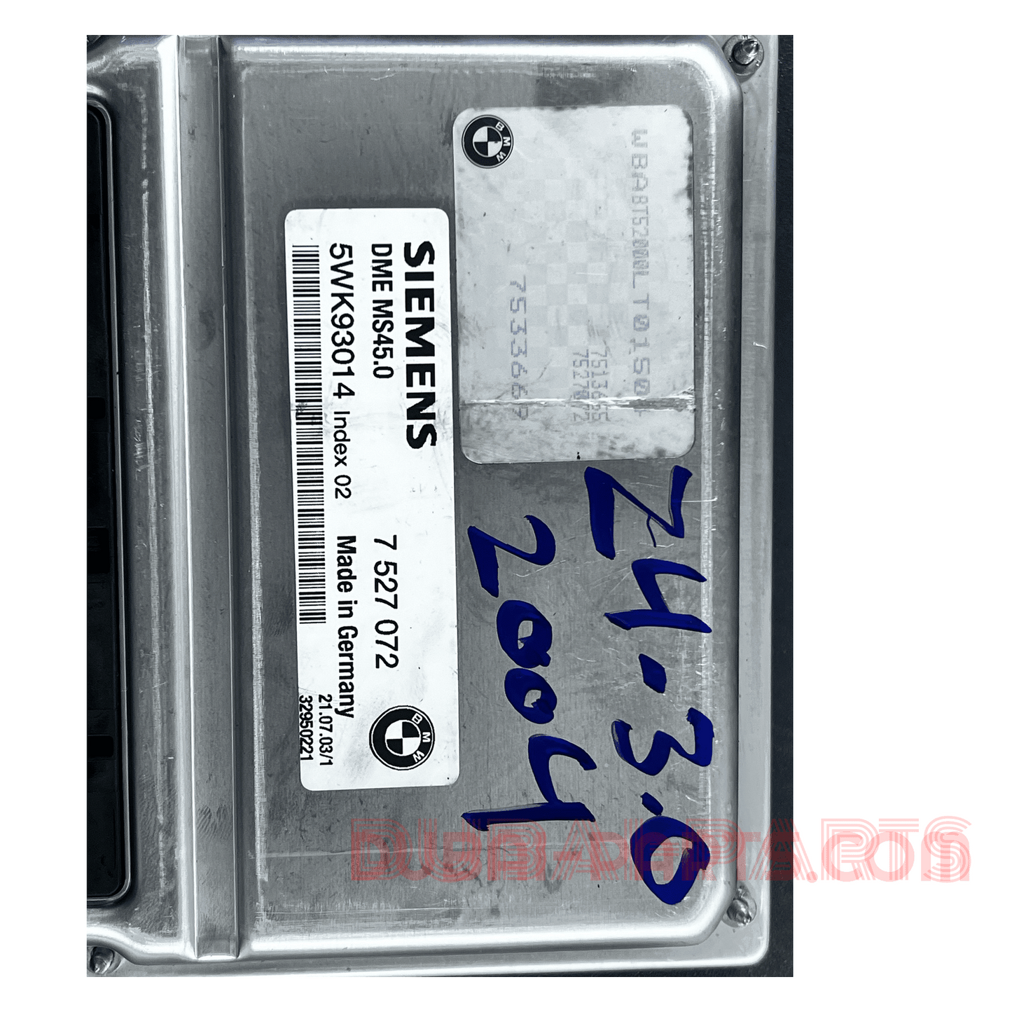 BMW Z4 E85 3.0 /2004  M54 192HP Engine ECU Control Unit Module DME 7527072 Automatic