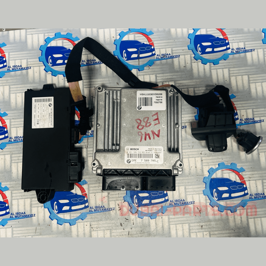 BMW N46 E88 Motorsteuergerät (ECU) Satz 7589705, Originalteil, gebraucht