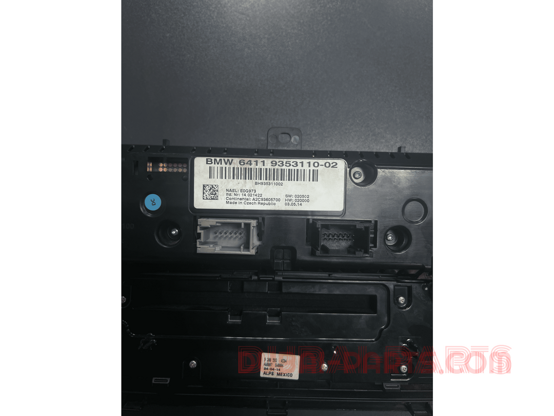 BMW F25 F26 AIR CONDITIONING CLIMATE HEATERCONTROL SWITCH SET 9353110 Genuine Product used