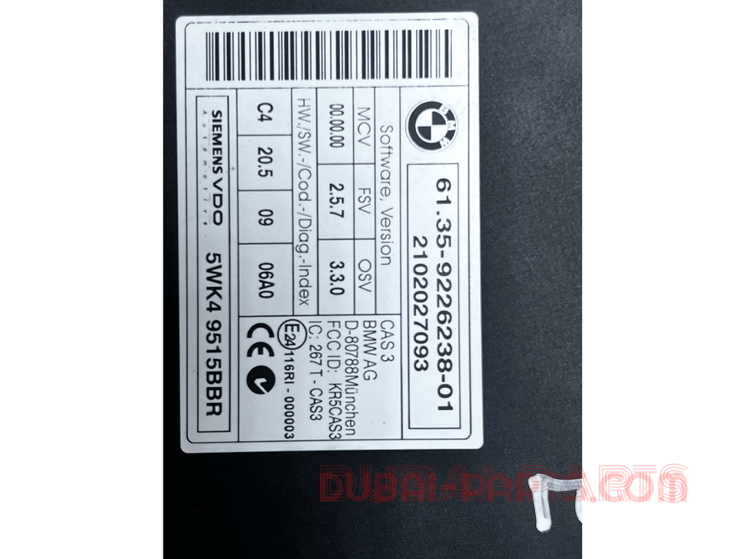 BMW E90 E91 LCI E92 E93 330 N53  ECU Kit DME CAS3 + Key 7612455 Genuine Product used