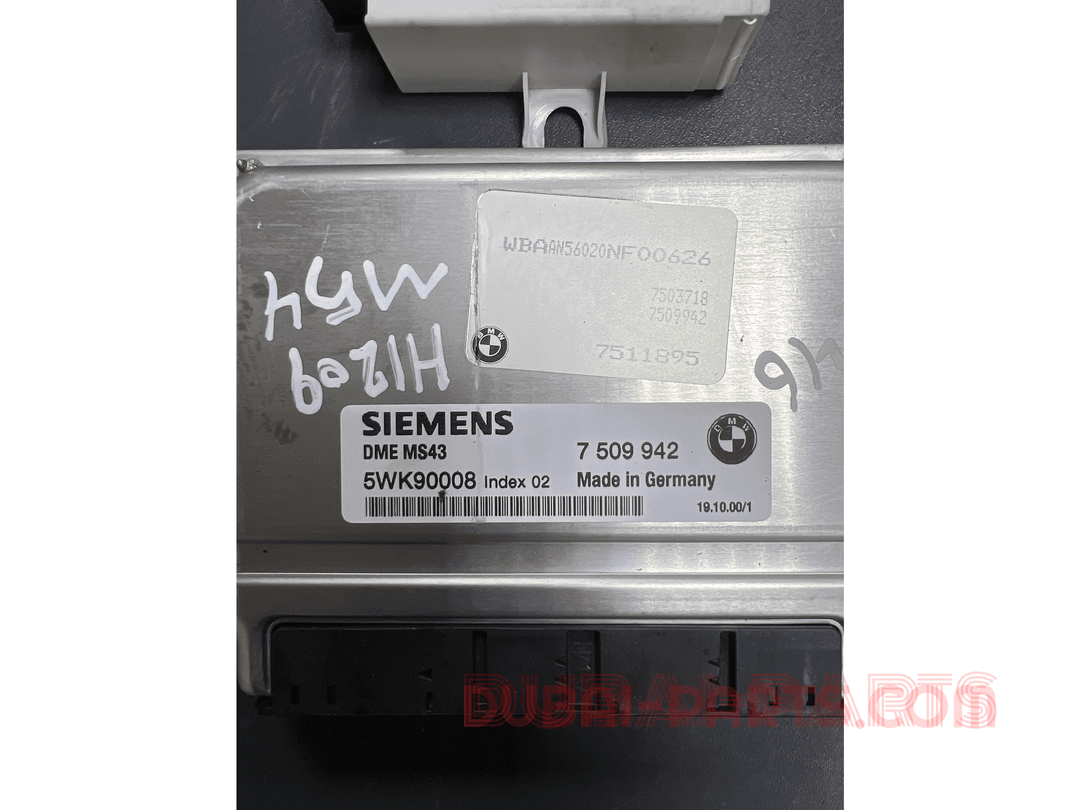 BMW 330i M54 E46 2000 ENGINE CONTROL ECU UNIT SET MS43 7509942