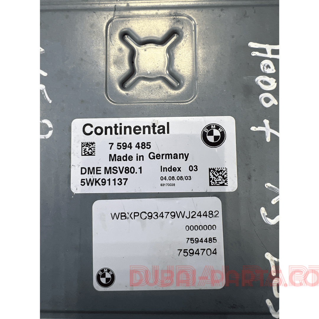 BMW X3 3.0si N52N engine control ecu module MSV80.1 7594485