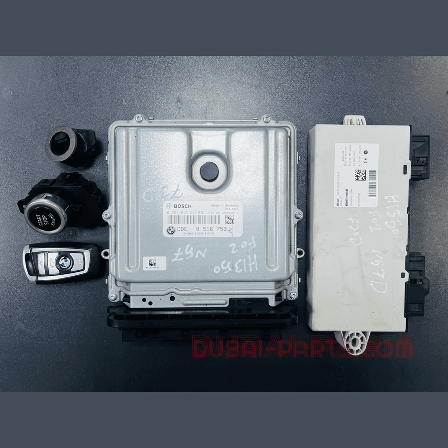 BMW 730d N57 F01 2010 ENGINE CONTROL ECU UNIT SET 8516753