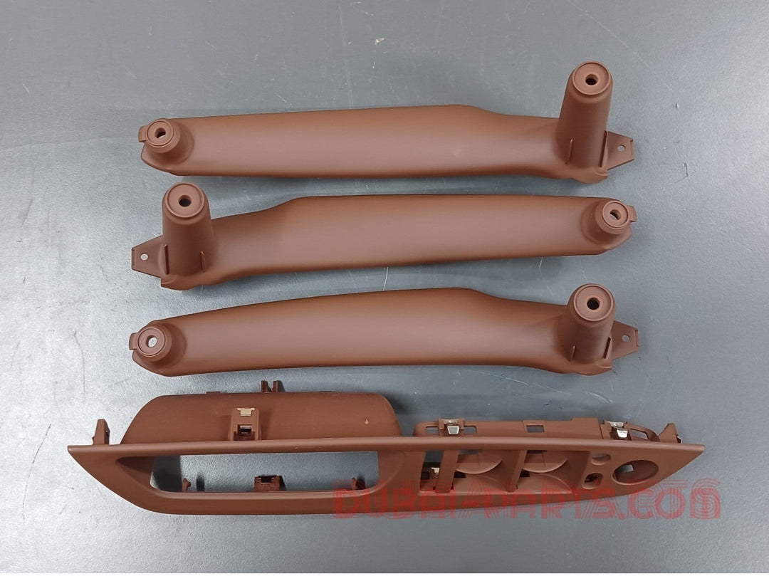BMW E70 Door Inner Handle Set Four Piece Red Brown Color Aftermarket New Product