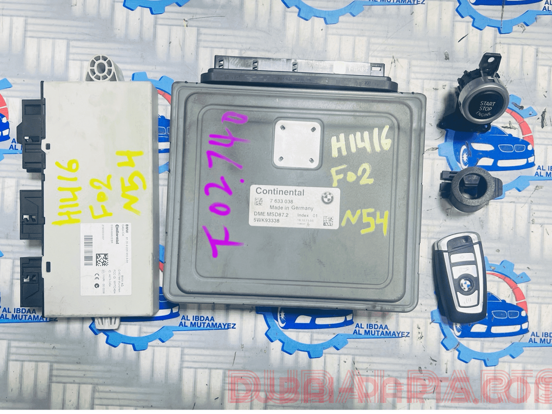 BMW 740Li N54 F02 ENGINE CONTROL ECU UNIT SET DME  MSD87.2 7633038