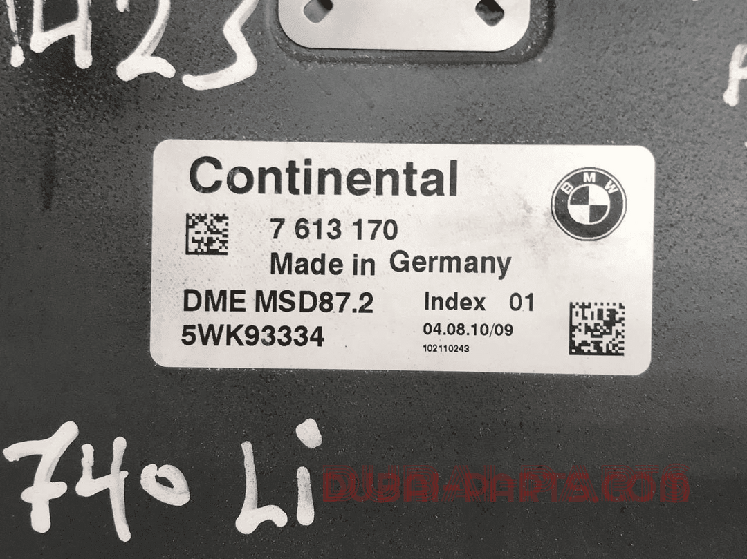 BMW 740Li N54 F02 2010 ENGINE CONTROL ECU UNIT SET DME MSD87.2 7613170