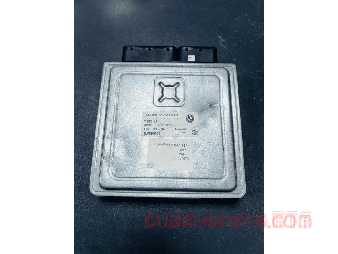 BMW 330i E90 2005 N52  ENGINE CONTROL ECU UNIT ECM DME MSV70 7555361