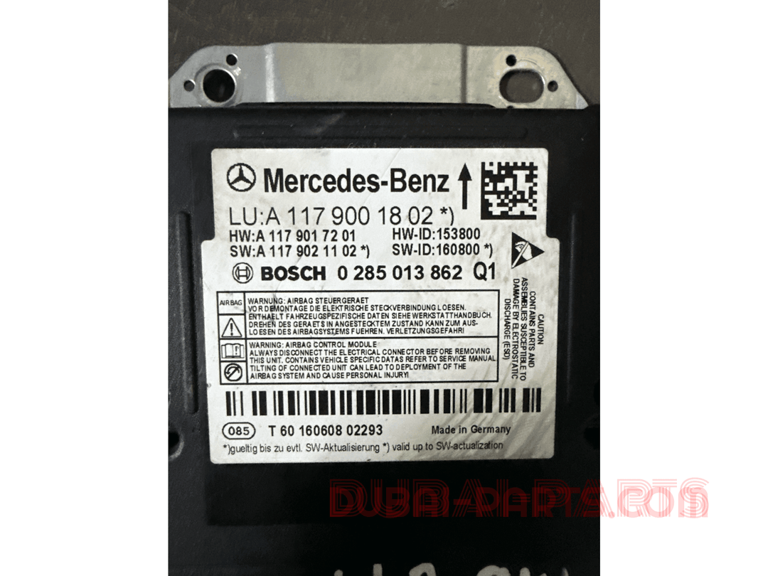 MERCEDES BENZ ACLASS W176 SRS AIR BAG RESTRAINT CONTROL MODULE  A1179001802