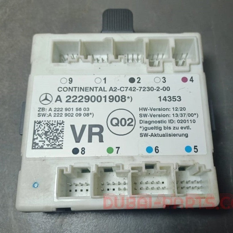 2014-2018 Mercedes-Benz W222 S-Class Front Right Side Door Control Module A222 900 19 08 OEM