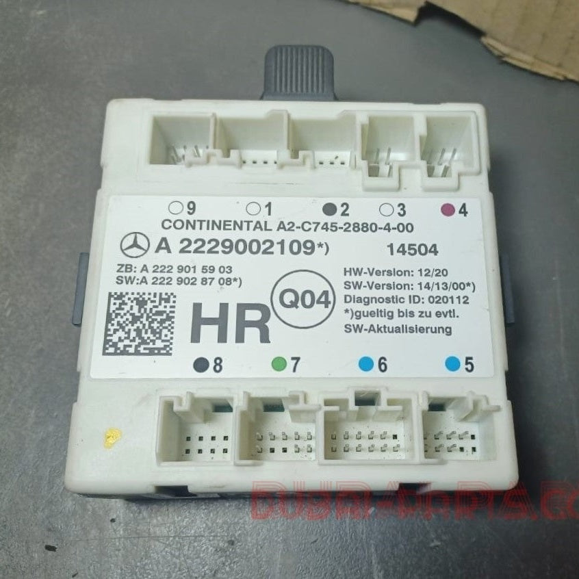 2014-2018 Mercedes-Benz W222 S-Class Rear Right Side Door Control Module A222 900 21 09 OEM