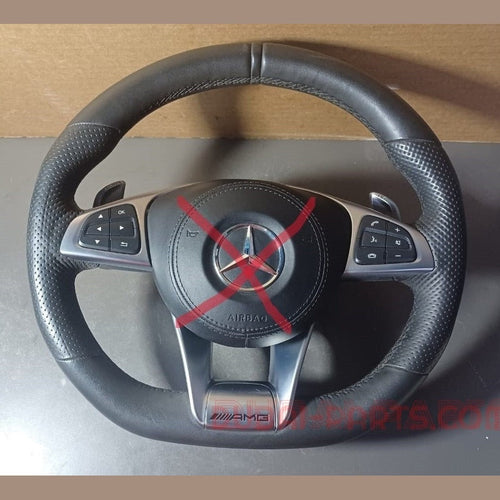 2014-2018 Mercedes-Benz W205 C-Class AMG C63 Steering Wheel Leather With Switches With Out Air bag