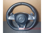 2014-2018 Mercedes-Benz W205 C-Class AMG C63 Steering Wheel Leather With Switches With Out Air bag