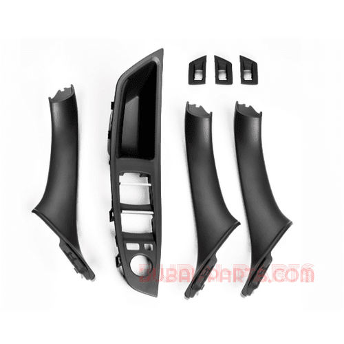 BMW F10 F11 Door Inner Handle Set 5 PC Black Color Aftermarket New Product