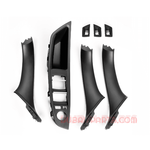 BMW F10 F11 Door Inner Handle Set 5 PC Black Color Aftermarket New Product