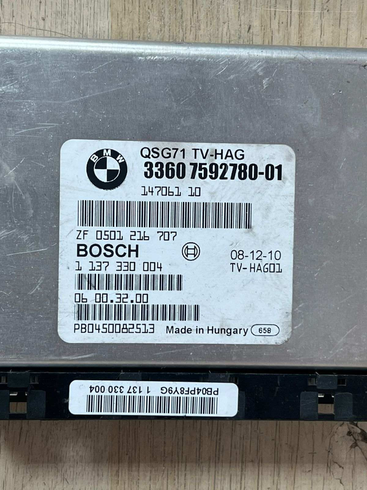 2009 BMW X6 Differential Lock Control Module 3360 7592780 X6, X5M, and X6M