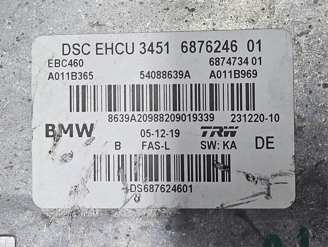 2016-2020 BMW G30, G32, G11, G12, G01 X3 Abs Dsc Pump Control Module 6876246 OEM